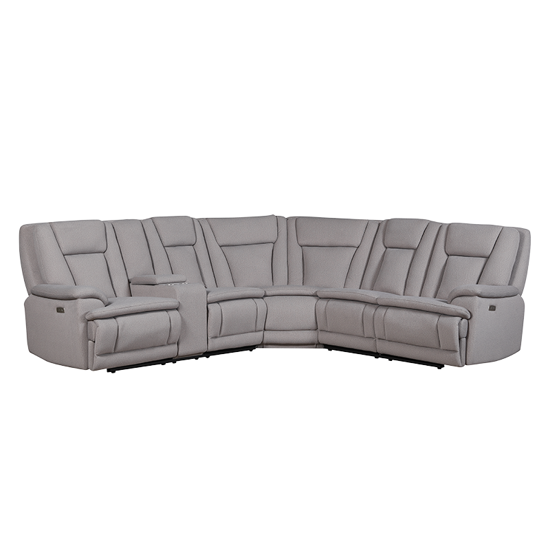 Sofa sectional yang dapat direbahkan dengan daya 104'', sofa kursi ruang tamu modular 