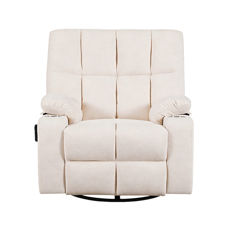 Kursi Berbaring Manual Velvet dengan Putar dan Rocker