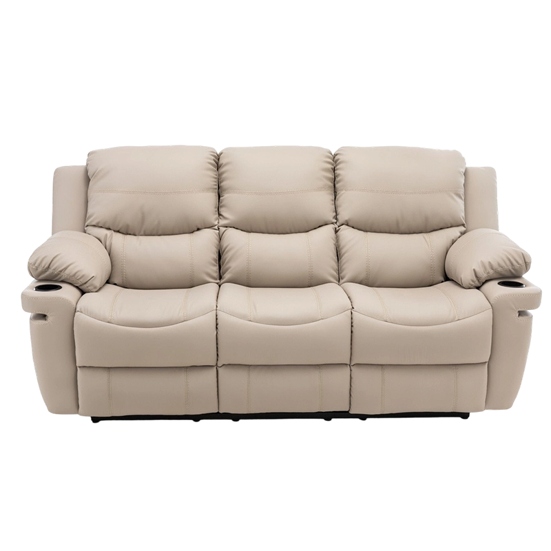 Sofa Berbaring 3 Tempat Duduk Kulit 85,4